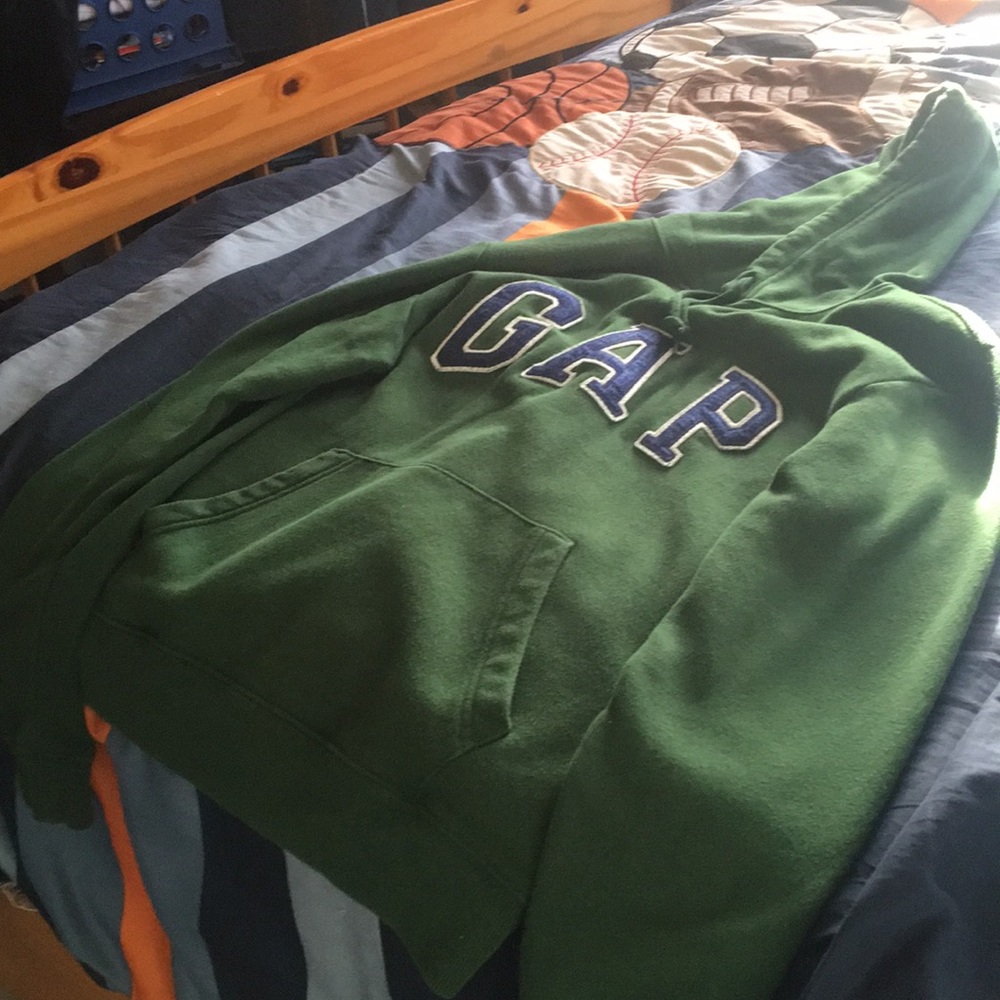 Green hoodie